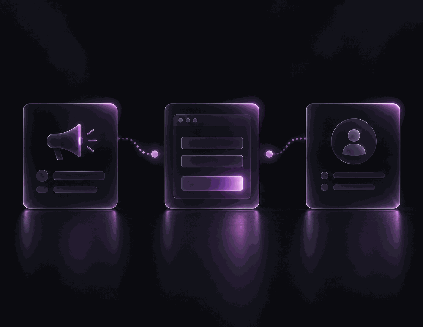 Animated loop showing disconnected marketing tools